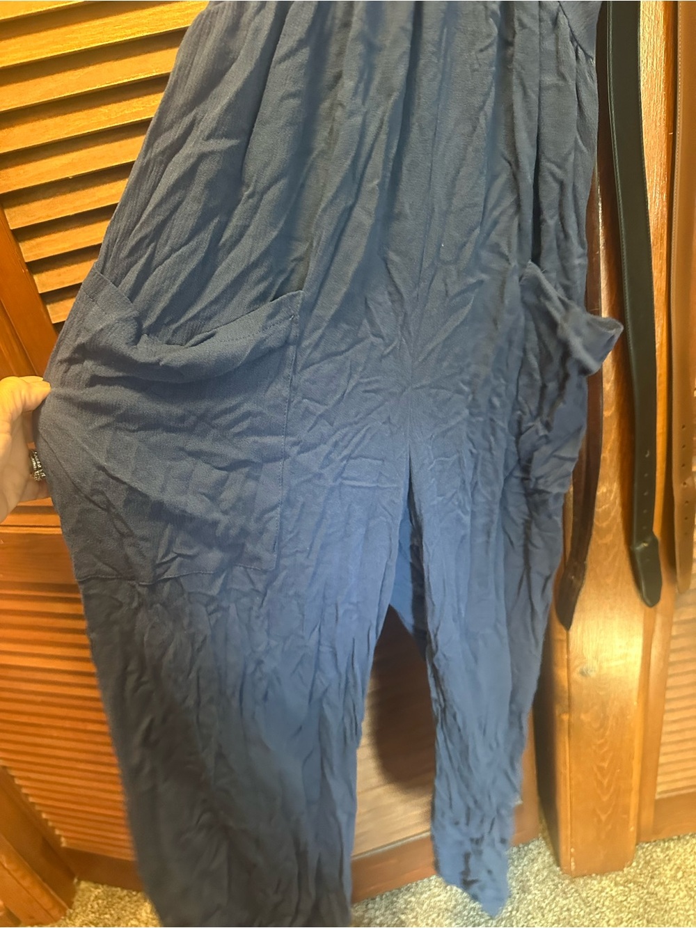 CUPSHE Navy Blue Halter Jumpsuit – Size Small – NWT - Picture 3 of 7